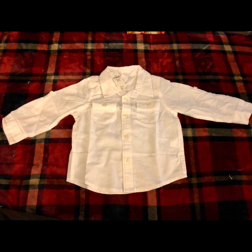 Baby Gap Boys White Button Down Shirt 18-24 mo